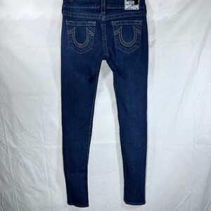 Vintage True Religion Skinny Jeans Women’s 29 Dark Wash Y2K Girlie Stretch Denim